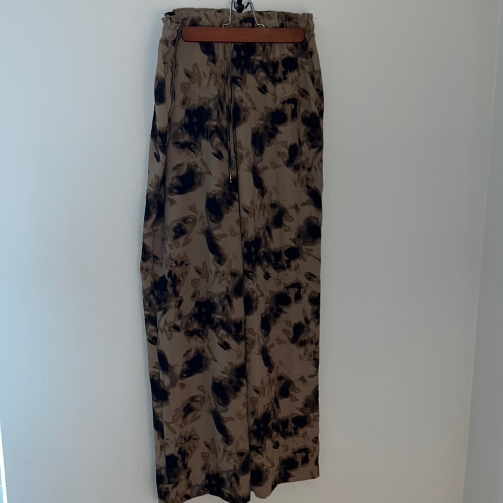 Simply Vera Vera Wang elastic waist relaxed pants brown hues Sz S oversized